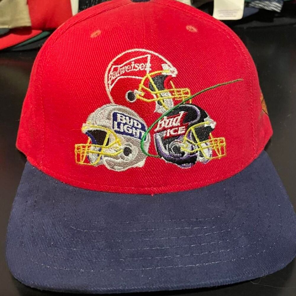 Budweiser Men's Red and Navy Hat